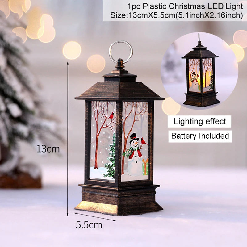 Christmas Lantern Light Merry Christmas Decorations for Home 2025 Navidad Christmas Tree Ornaments Xmas Gifts New Year 2026
