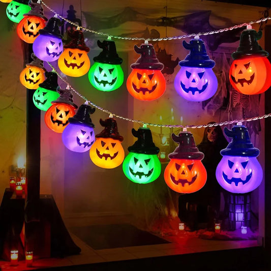 Pumpkin String Lights For Easter, Halloween, Christmas Room Decor RGB String Lights Indoor Lamps Outdoor Decor Lights