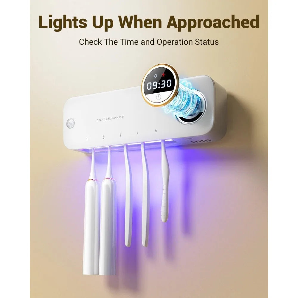 Toothbrush Holder with Auto-Drying,