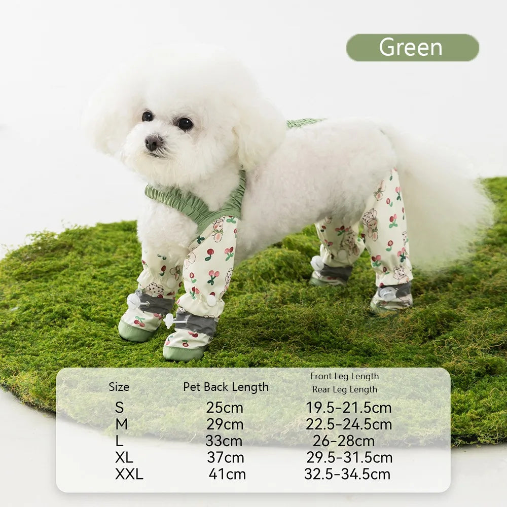 Pet Strolling Going Out Dust-proof Four Legged Pants Dog Boot Waterproof Leggings Dog Jumpsuit Shoes