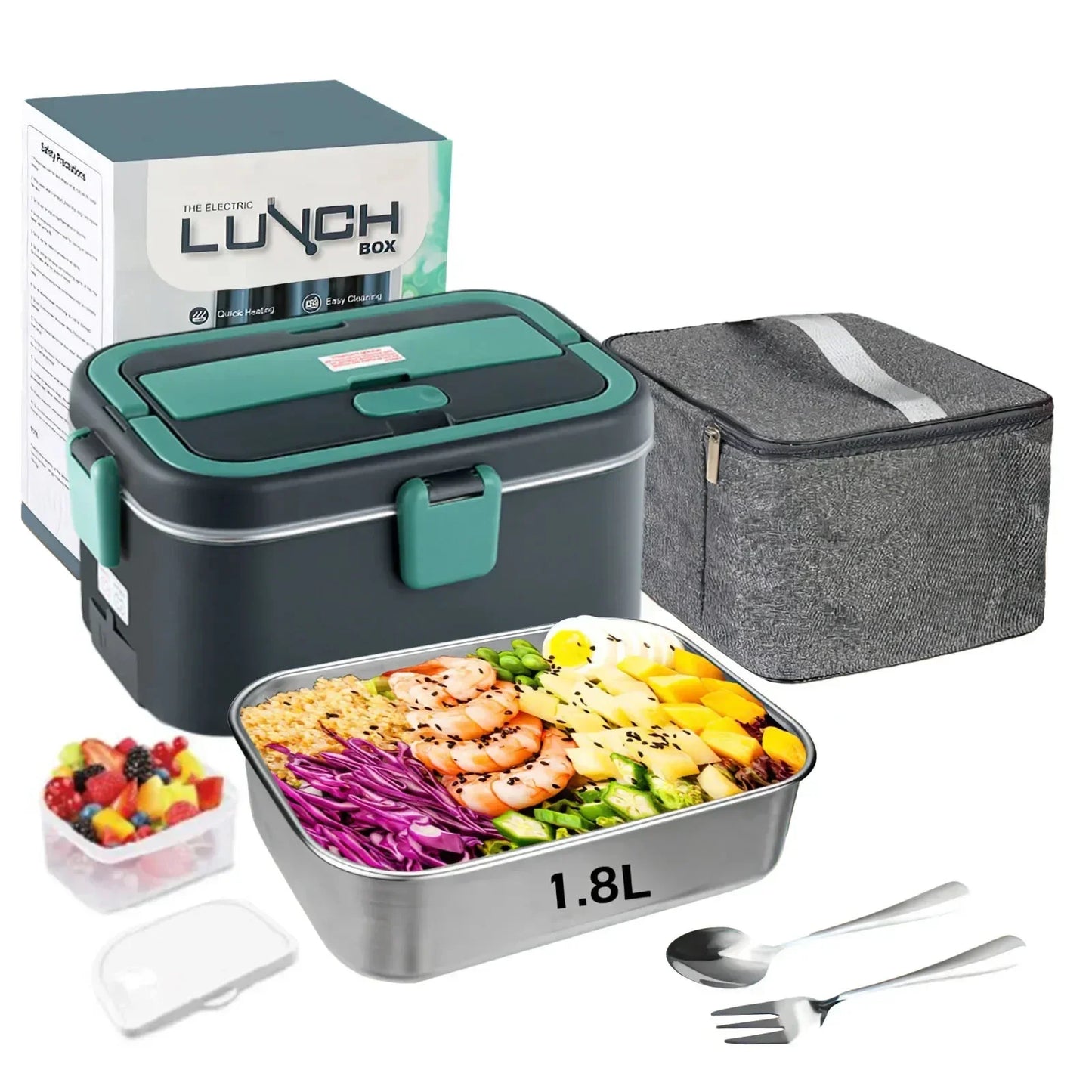 Electric Lunch Box Food Warmer 1.8 L 80W