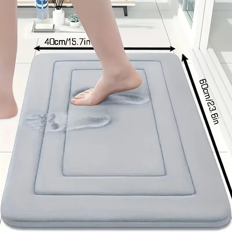 1pc Absorbent Non-Slip Bath Mat | Comfortable Standing Pad for Living Room, Bedroom
