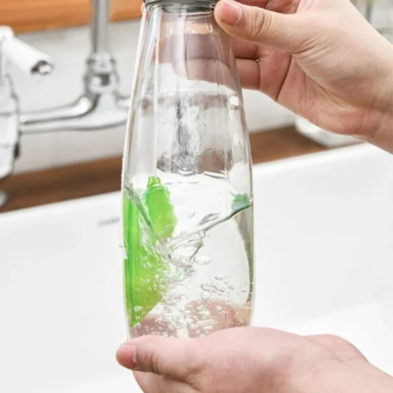 Flexible Bottle Cleaning Brush Soft Pea Sponge Cleaner