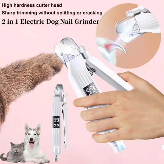 2-in-1 LED Glow-Trim: Precision Pet Nail Grinder & Trimmer
