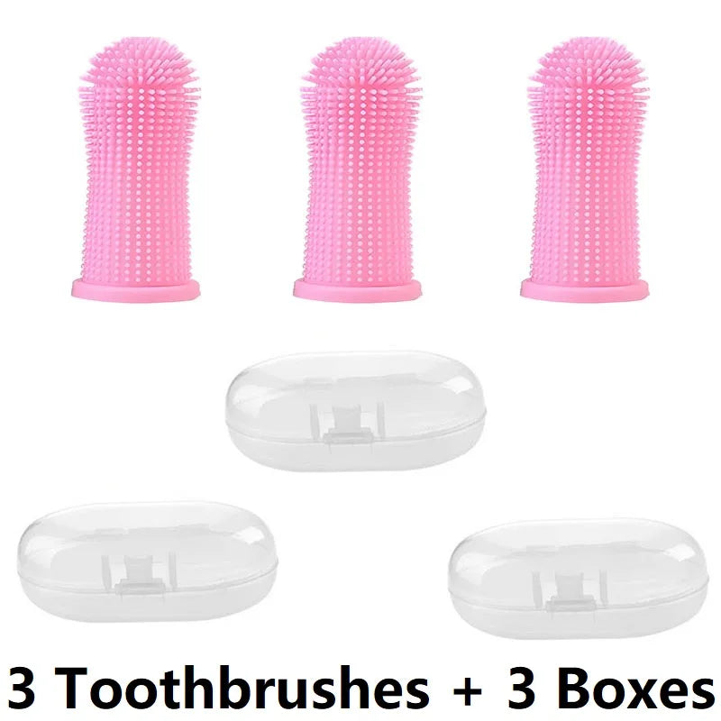 Dental Pro 3-Piece Fingertip Set – Precision Pet Toothbrushes