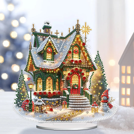 Acrylic Christmas House Colorful Light House