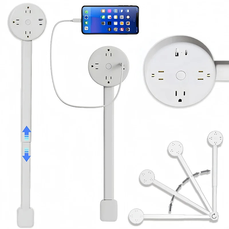Electrical Wall Plug Extender Stick Rotates 180°