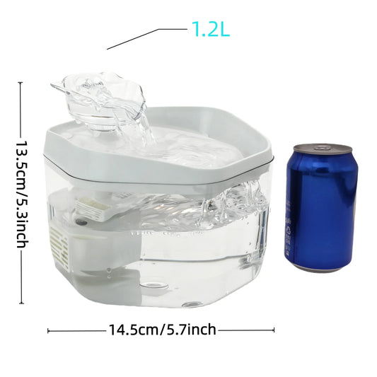 Stream-Flow 1.2L – Balanced Capacity USB Pet Fountain