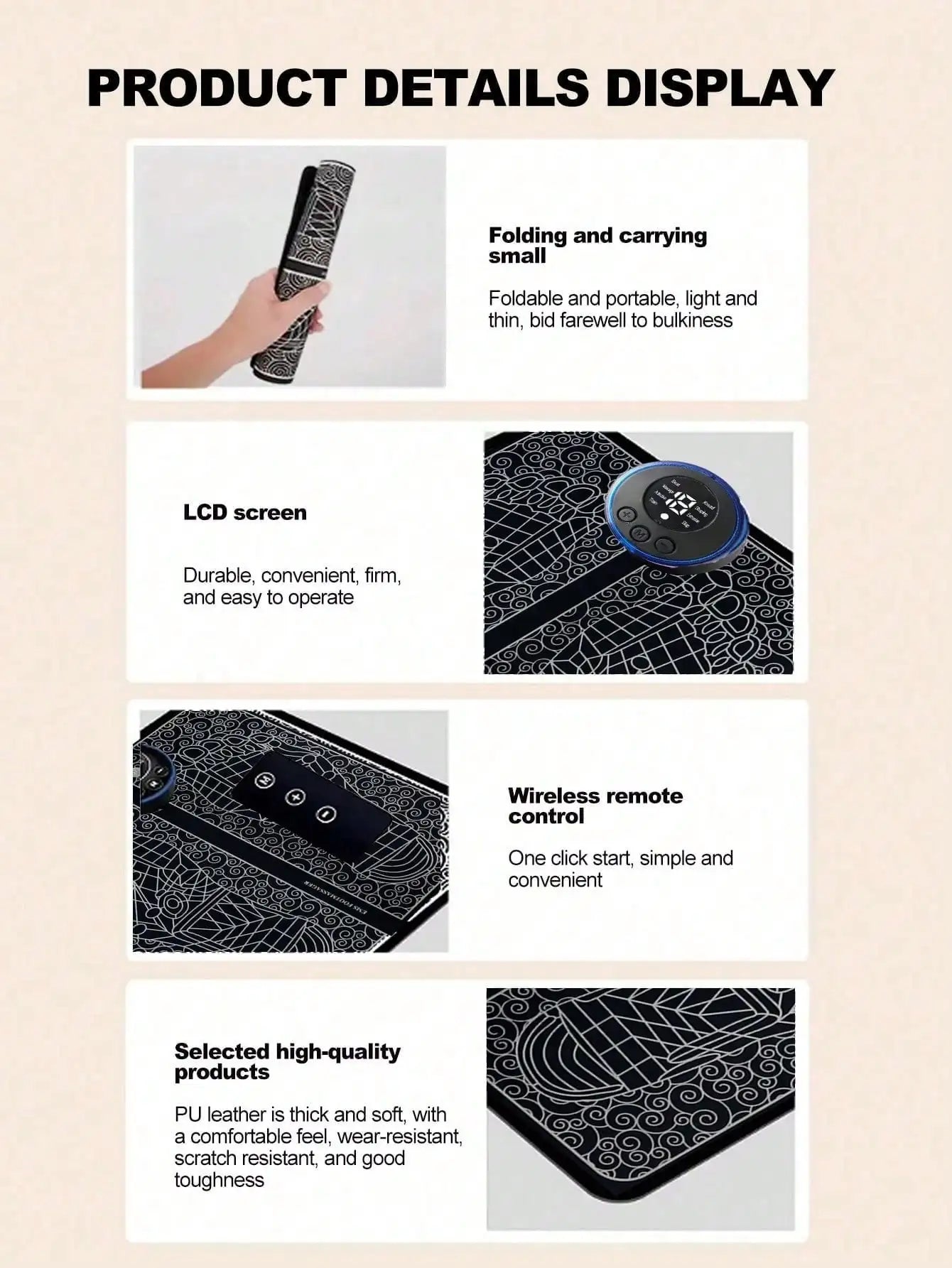 Foot Massager Rechargeable Massage Pad Foot Relaxation