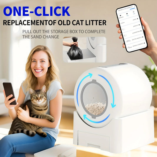 64L Smart-Sense Automatic Litter Box – App-Controlled & Odor-Free