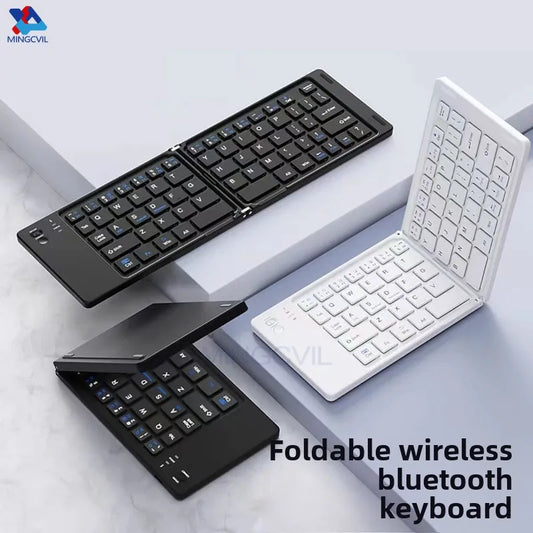 Mini Foldable Wireless Keyboard Slim Portable Bluetooth