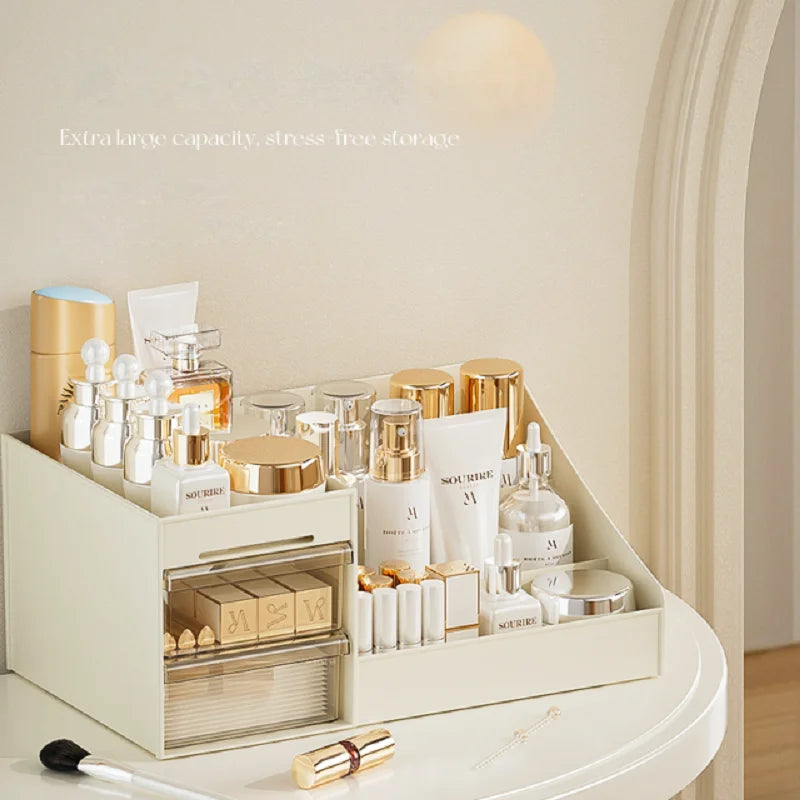 Transparent Drawer Style Makeup Box Dormitory Organizer Plastic Cosmetics