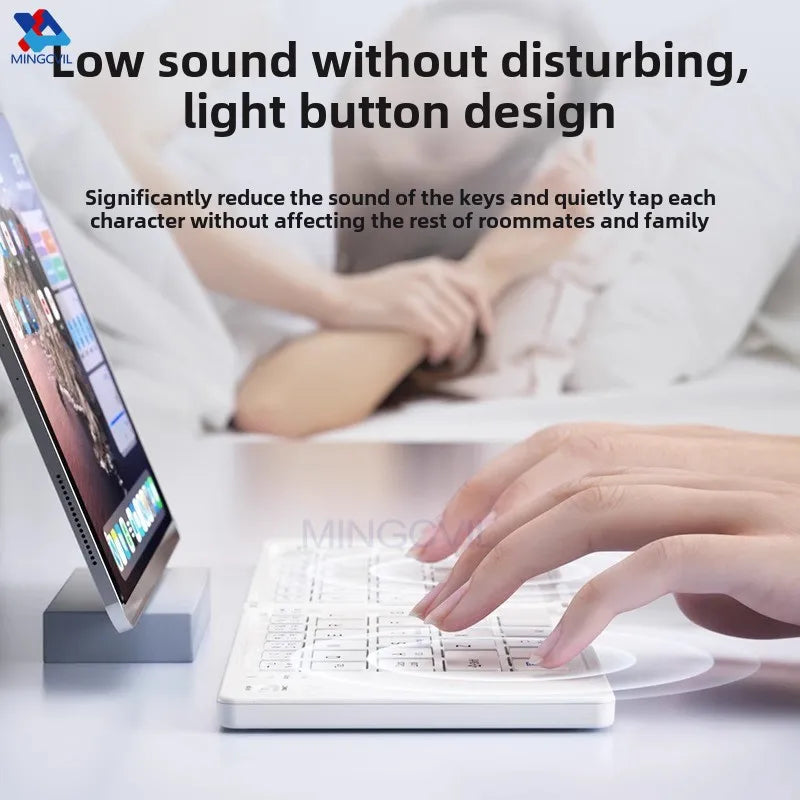 Mini Foldable Wireless Keyboard Slim Portable Bluetooth