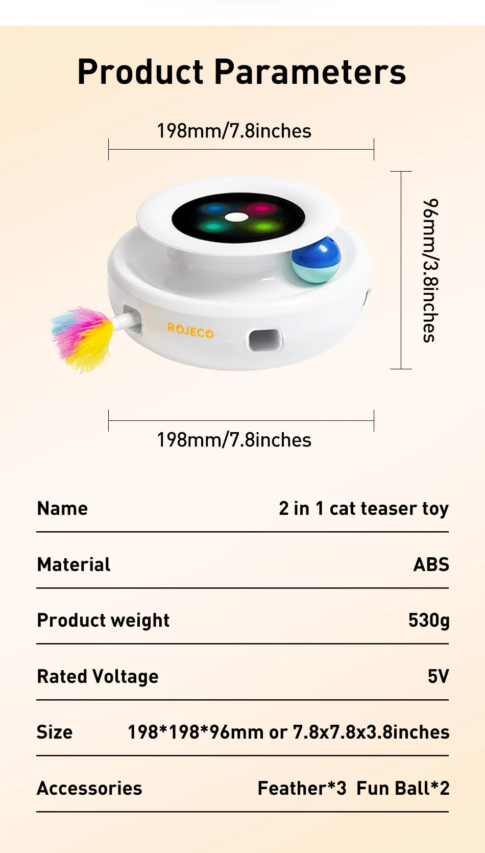2-in-1 Smart Cat Toy Set – Automatic Feather & Rolling Ball Interactive Pet Toy (5 Modes)