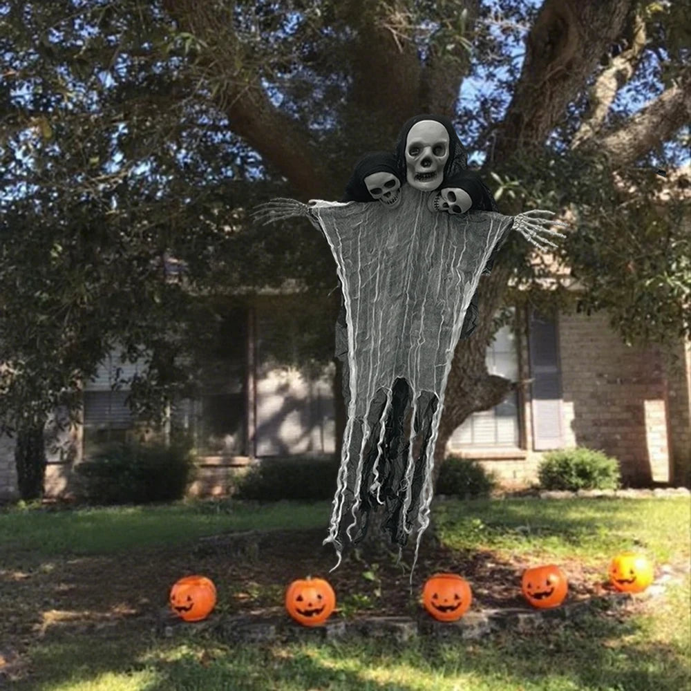 Halloween Party Hanging Skull Skeleton Ghost Ornament Horror Props Haunted House Decorations Halloween Party Outdoor Decorations