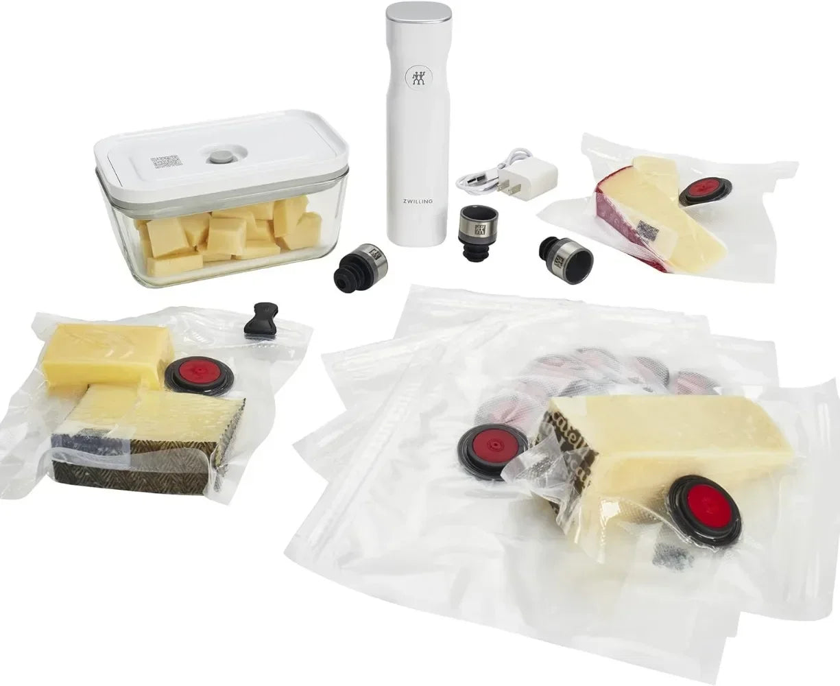 Vacuum Sealer Machine Starter Set with Airtight Food Storage Container Glass