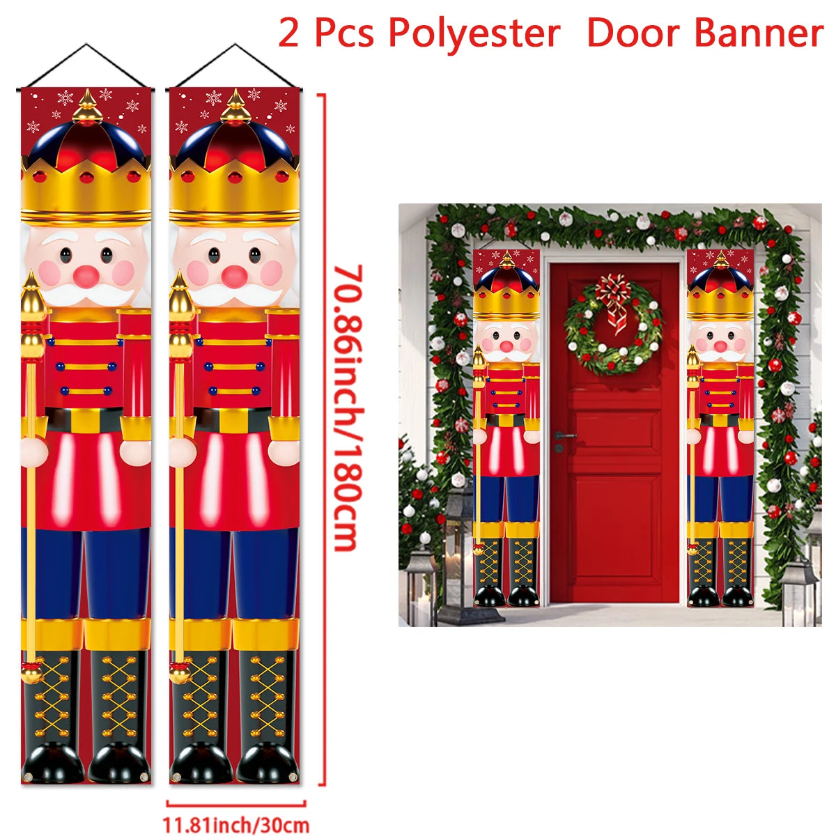 Christmas Hanging Door Banner Merry Christmas Decoration for Home