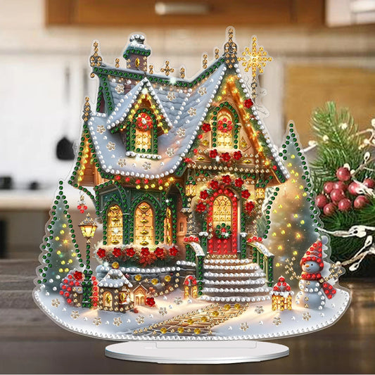 Acrylic Christmas House Colorful Light House
