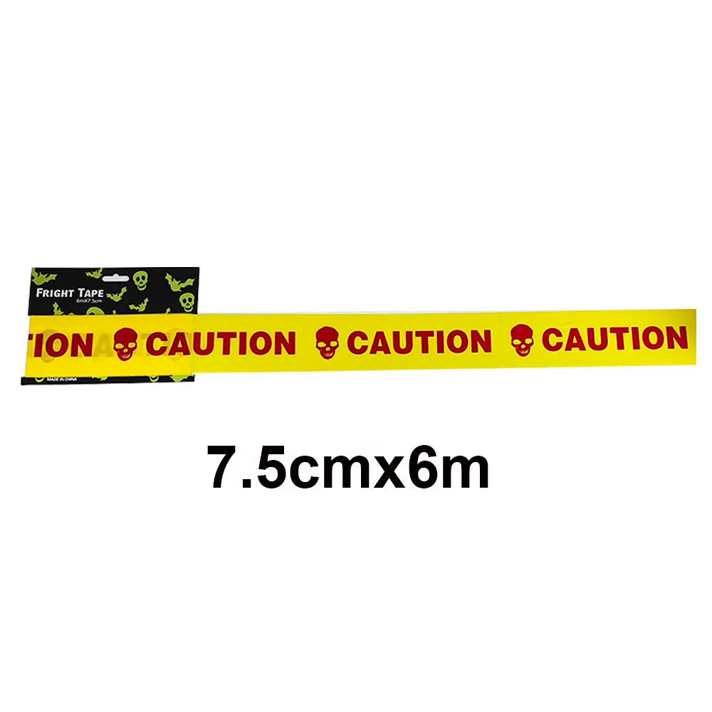 Halloween Caution Tape Decorations Scary Fright and Warning Tape for Zombie Party Horror Party Haunted House Decoration tape