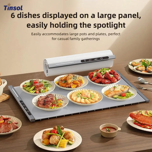 Food silicone heating pad, electric heating tray, foldable and flexible food warmer