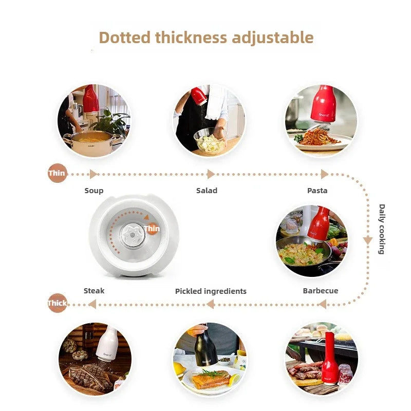 Electric Pepper Grinder Household One-handed Automatic Sea Salt Pepper