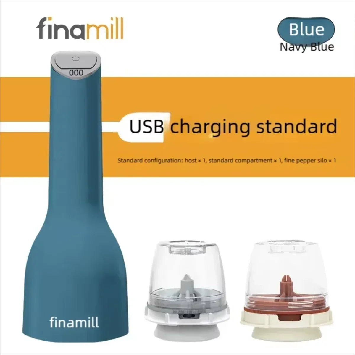 Electric Pepper Grinder Household One-handed Automatic Sea Salt Pepper