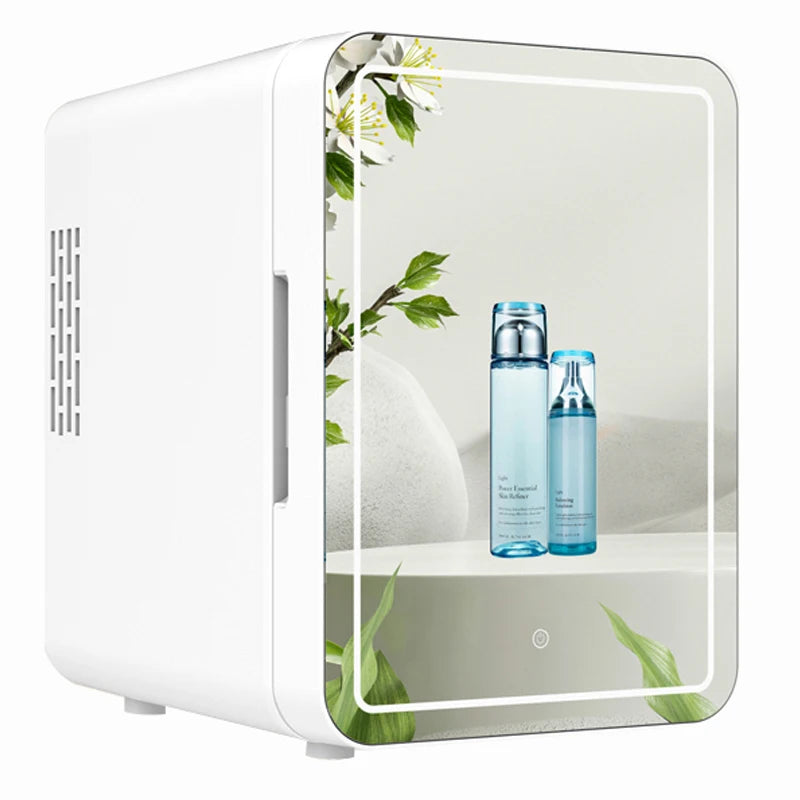 4L Mini Makeup Fridge WIth LED Light Mirror