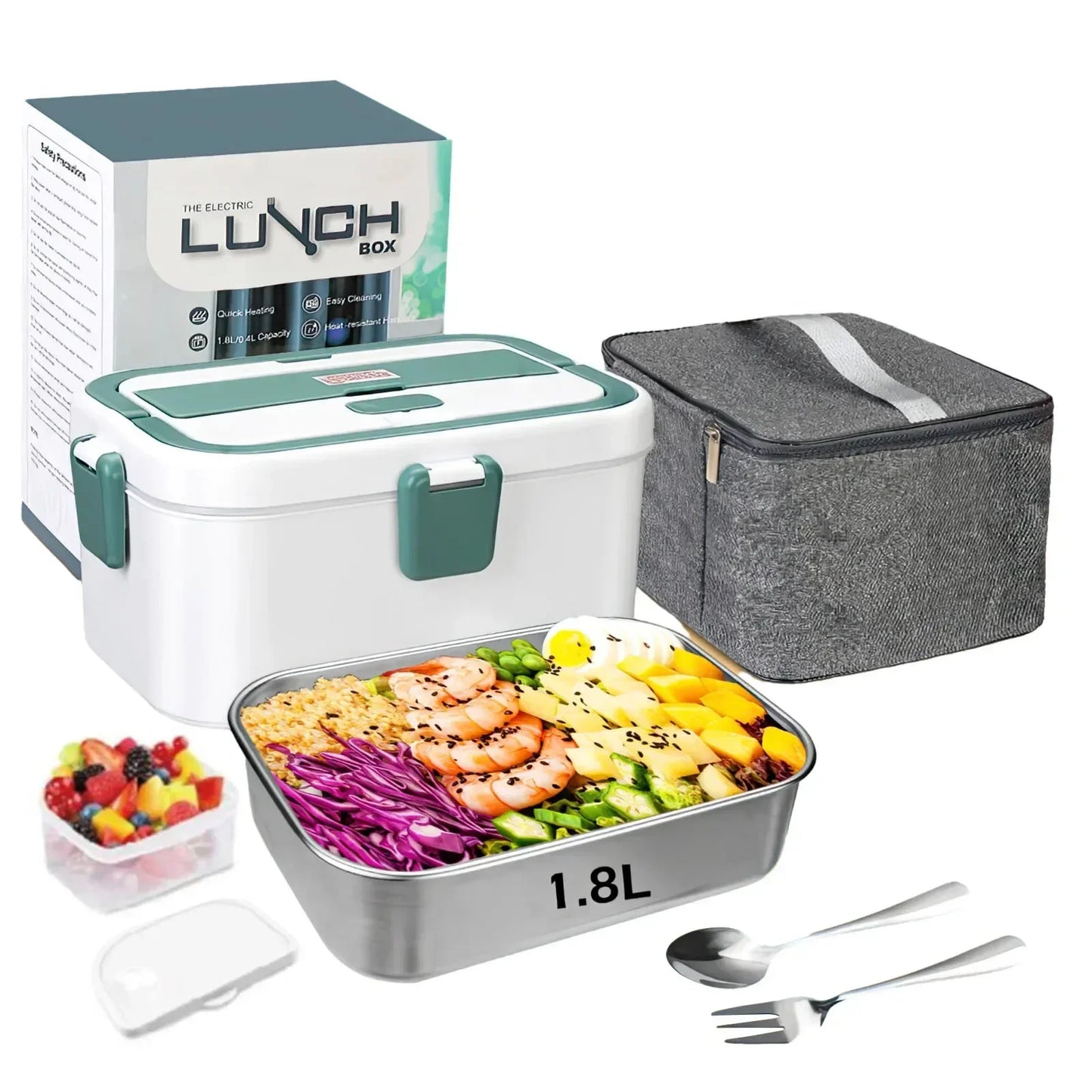 Electric Lunch Box Food Warmer 1.8 L 80W