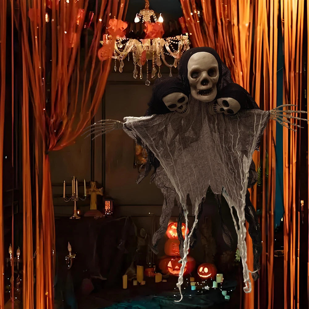 Halloween Party Hanging Skull Skeleton Ghost Ornament Horror Props Haunted House Decorations Halloween Party Outdoor Decorations