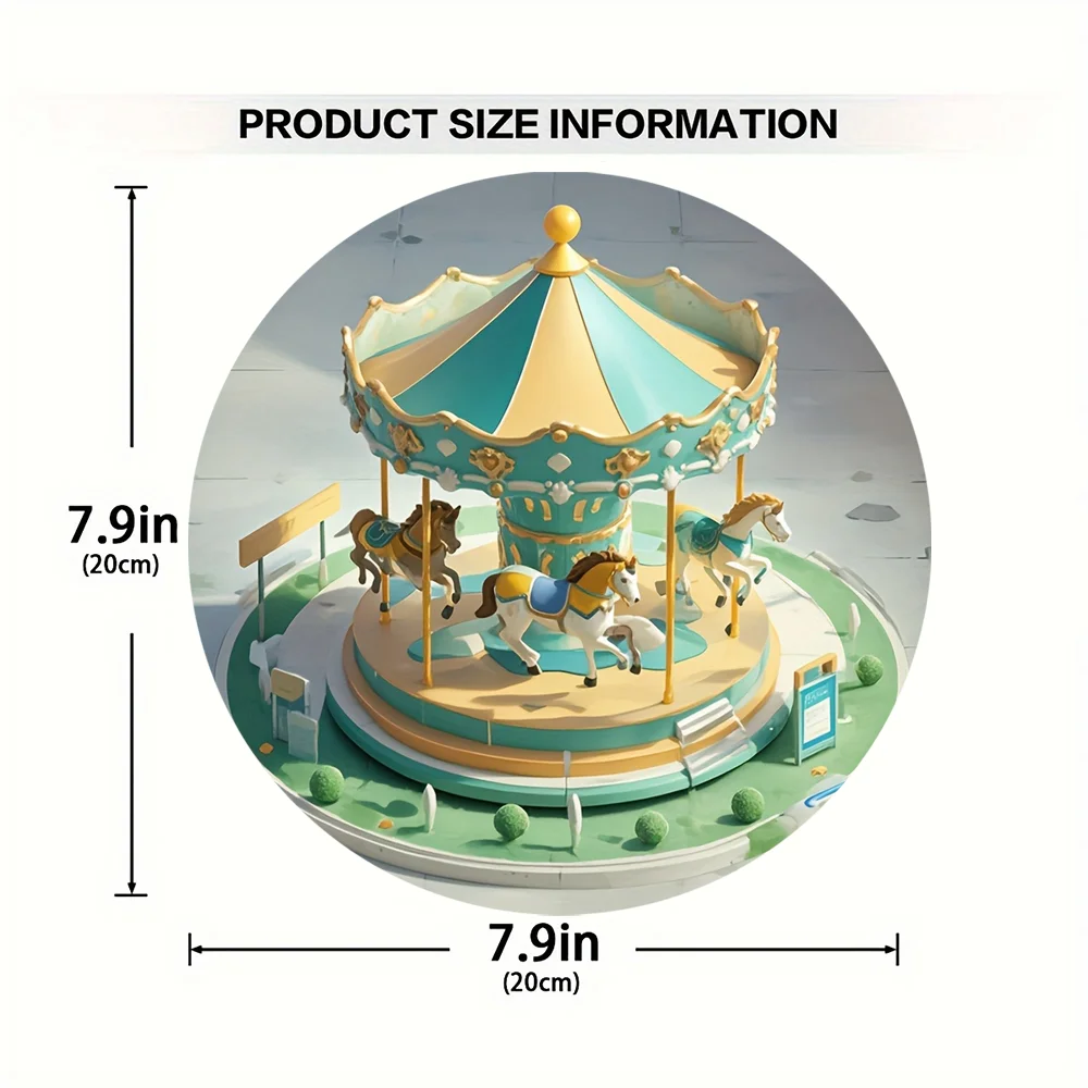 1 piece of retro carousel music box wooden signage