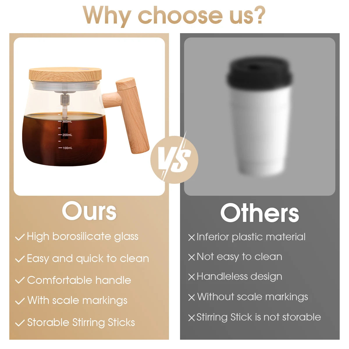 Self Stirring Coffee Cup Electric Stirring Mug 400ml