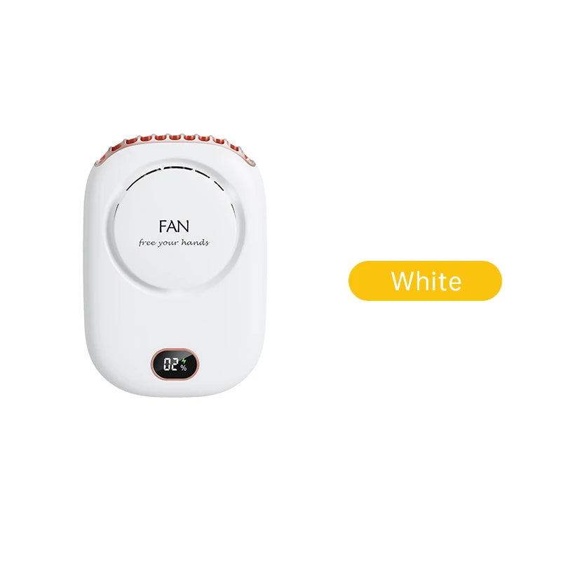 Portable Hanging Neck Fan Mini Fans with Adjustable Lanyard Bladeless USB Rechargeable