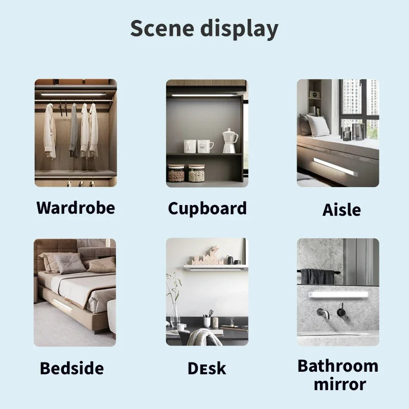 10-60cm LED Ultra Thin Lights Motion Sensor night light Wireless
