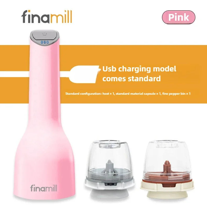 Electric Pepper Grinder Household One-handed Automatic Sea Salt Pepper