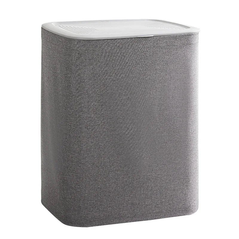 Fabric dirty clothes basket household covered bathroom storage basket handle