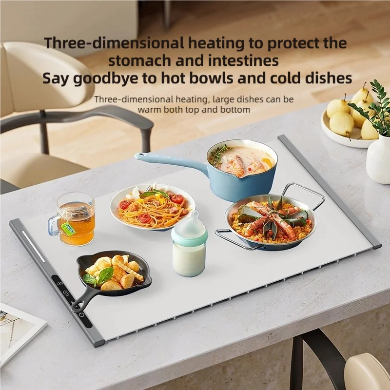 Food silicone heating pad, electric heating tray, foldable and flexible food warmer