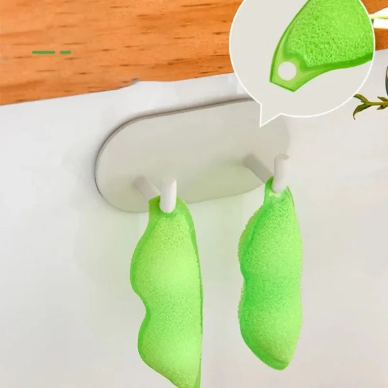 Flexible Bottle Cleaning Brush Soft Pea Sponge Cleaner