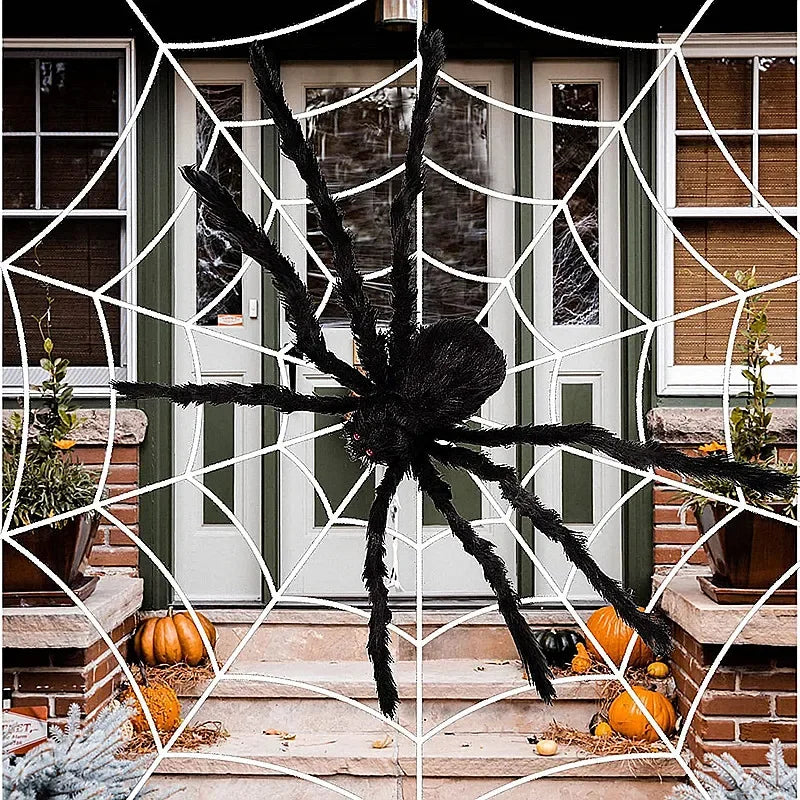 30cm/50cm/75cm/90cm/125cm/150cm/200cm Halloween Giant Black Spider Decoration Haunted House Prop Indoor Outdoor Decor
