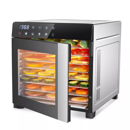 8-Tray Stainless Steel,600W with 4 Presets & Digital Timer