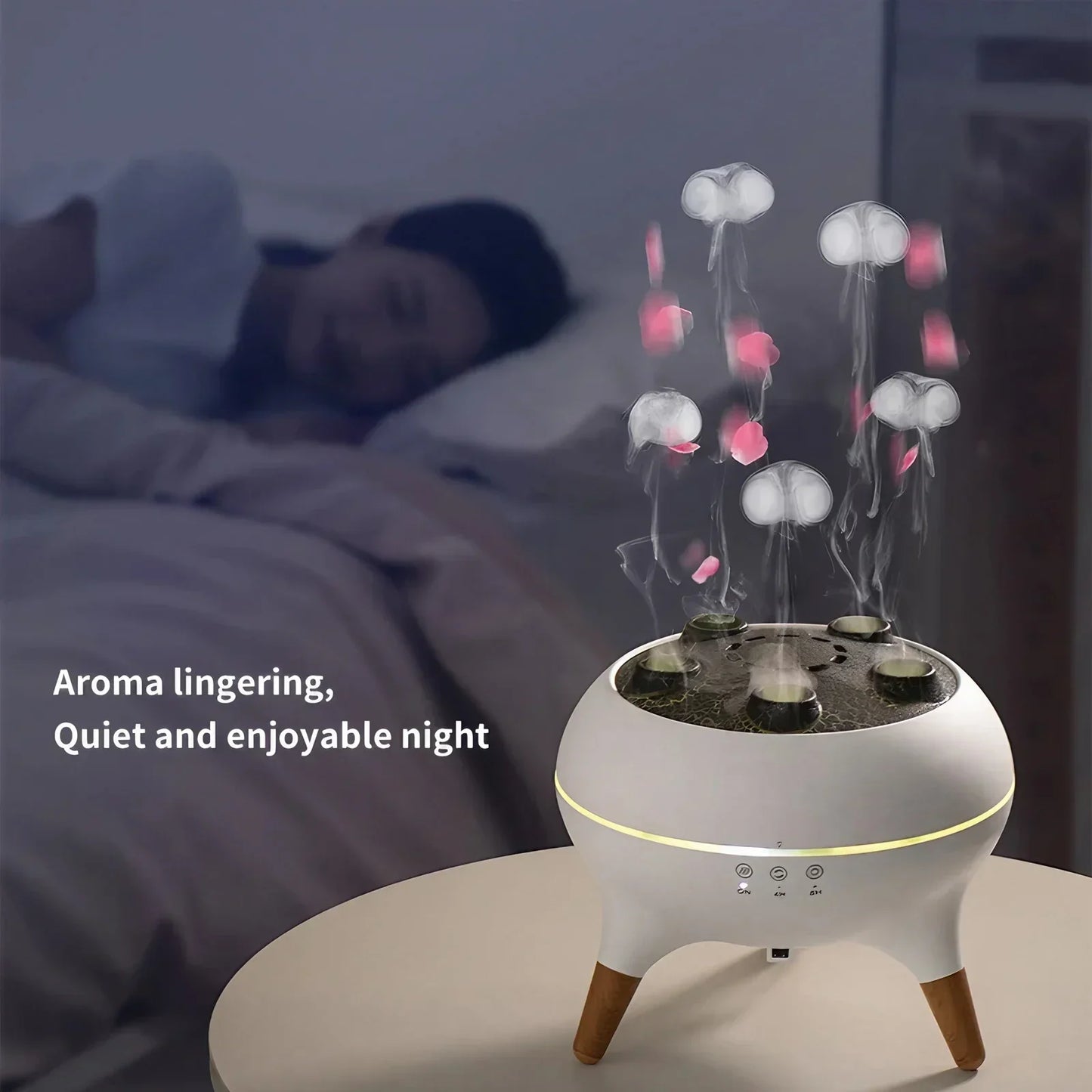 Jellyfish Air Humidifier 250ml Essential Oil Diffuser Remote Control