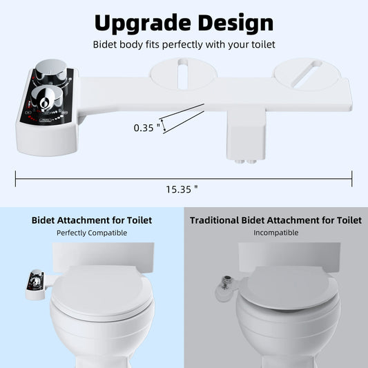 Bidet Attachment for Toilet, Hot and Cold Water Spray