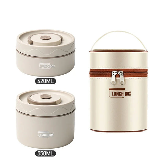 Microwavable Portable Insulated Food Container Lunch Box Stainless Steel