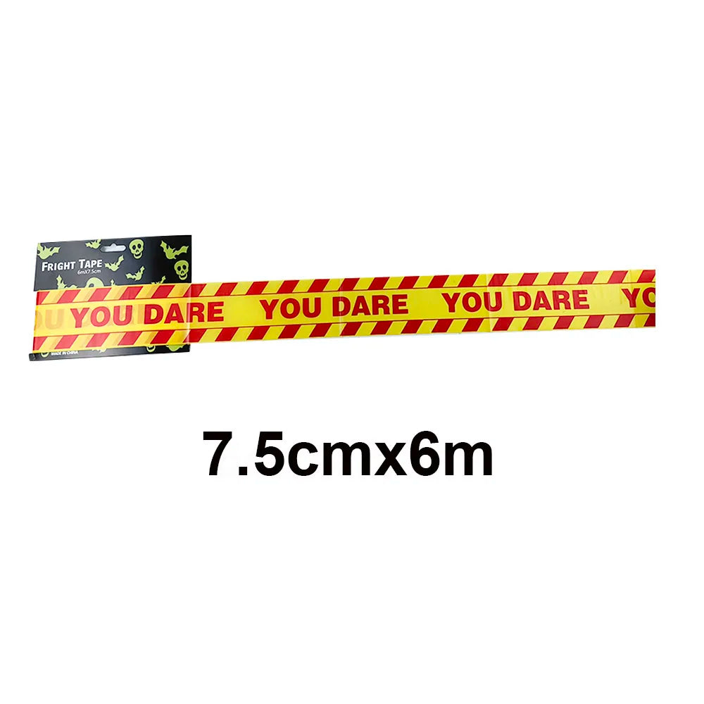 Halloween Caution Tape Decorations Scary Fright and Warning Tape for Zombie Party Horror Party Haunted House Decoration tape