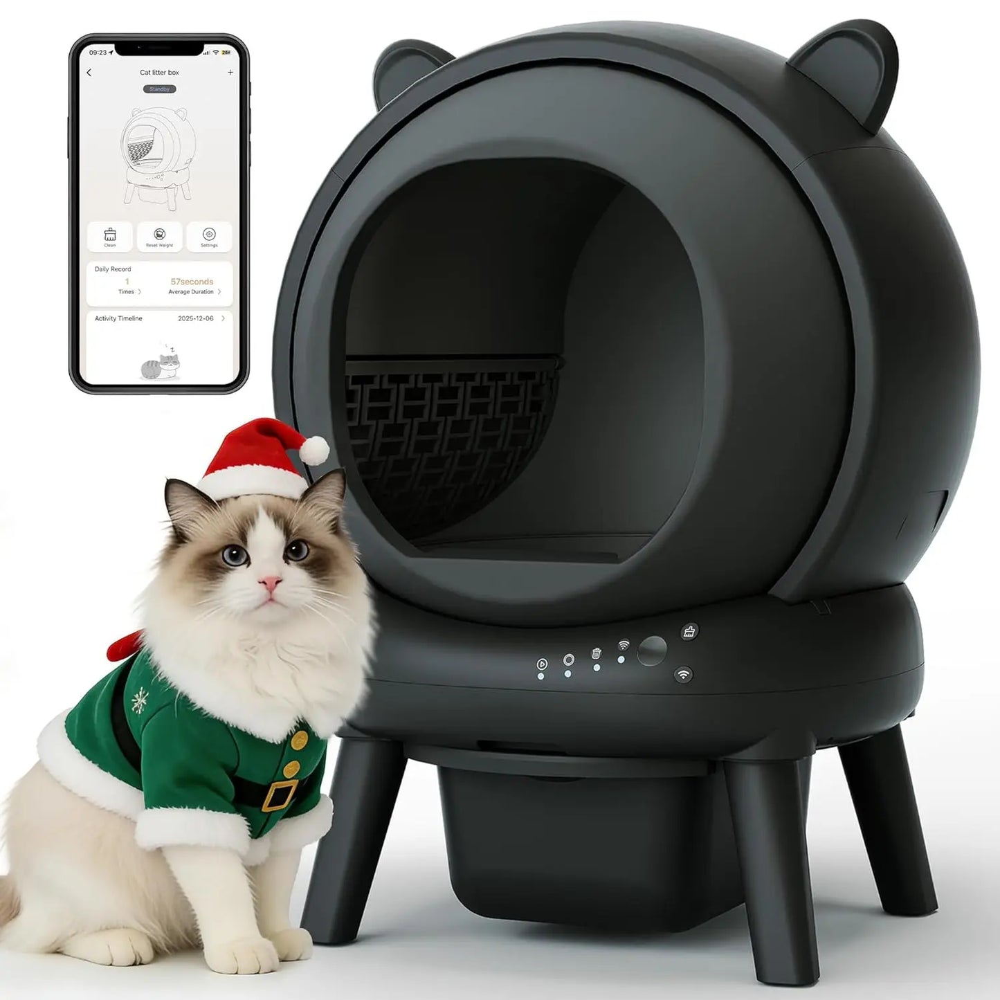 Auto-Sift Elite – Smart Self-Cleaning Litter Robot with App Control
