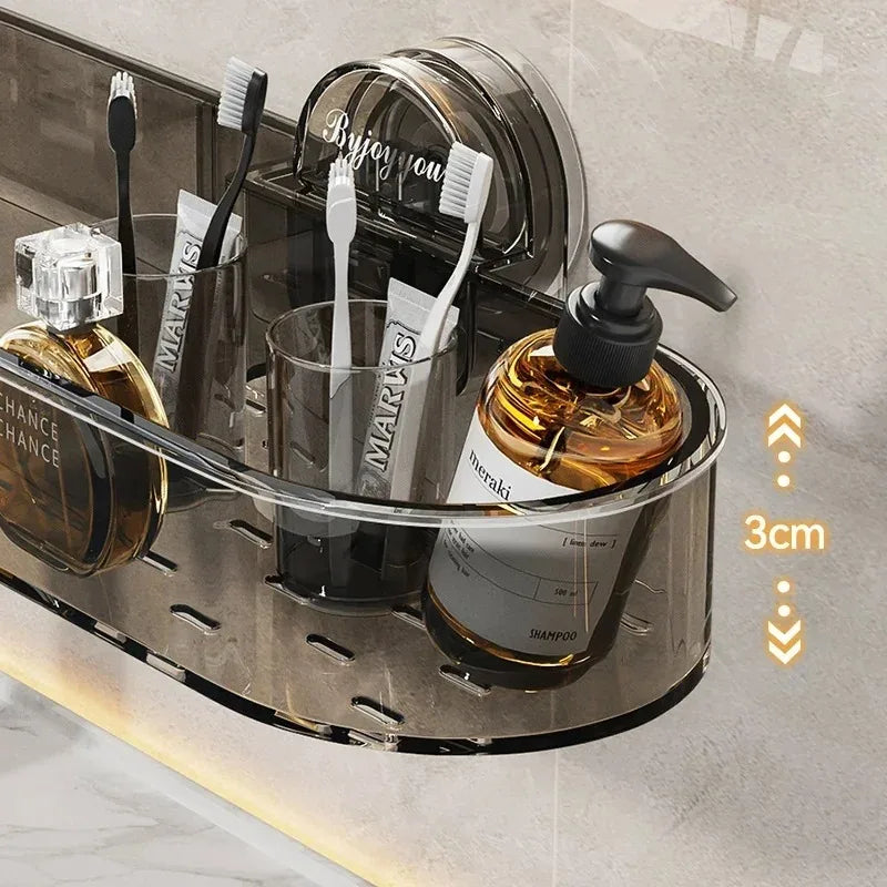 Rack Suction Cup Non-punching Toilet Thickened Acrylic Shelf