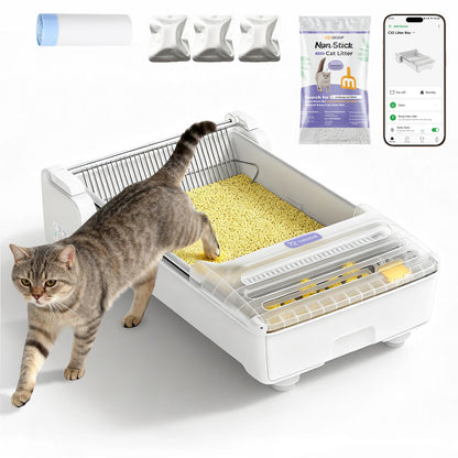 Robotail Fully-Open Smart Self-Cleaning Cat Litter Box