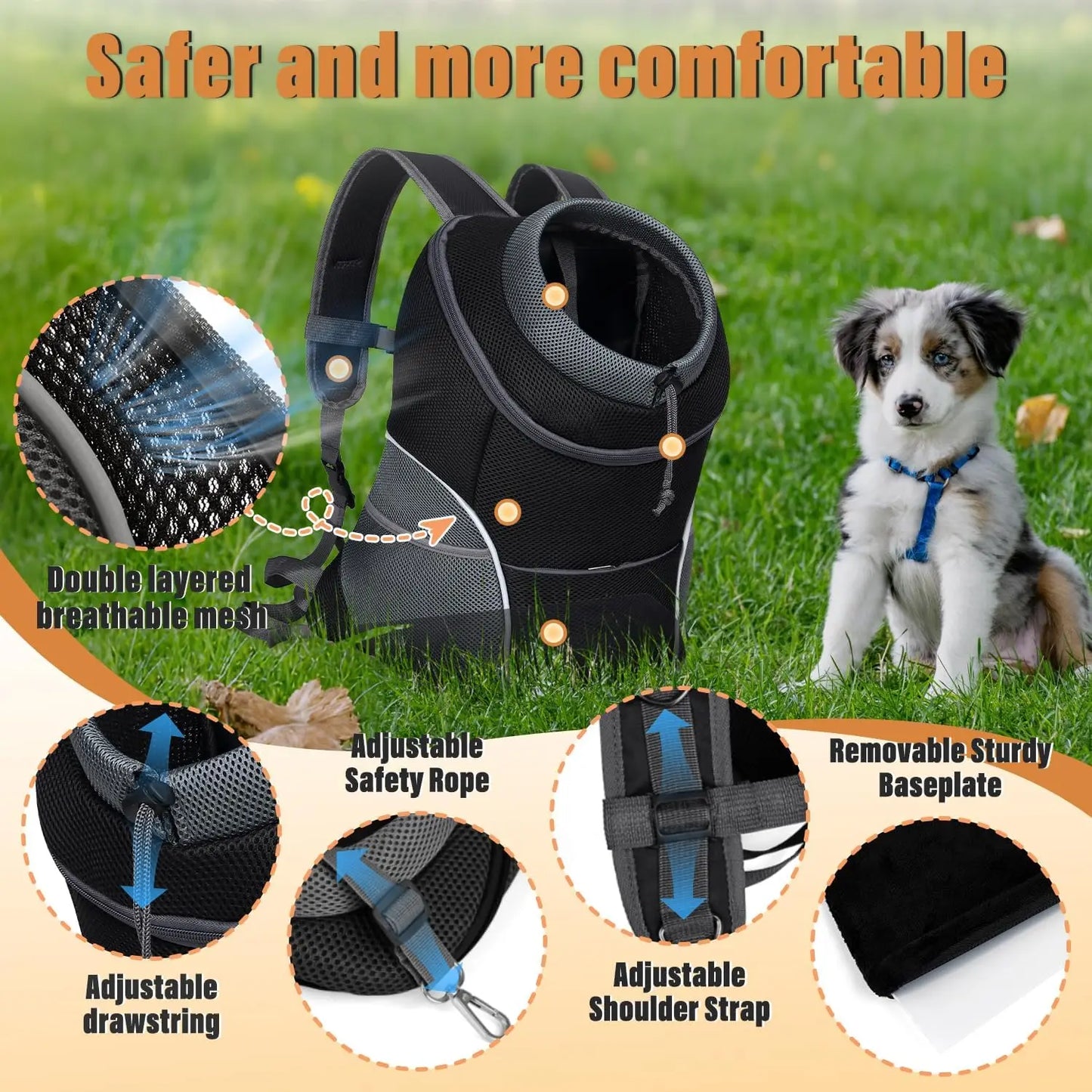 Aero-Vista Front-Folded Travel Backpack – Secure Mesh Carrier