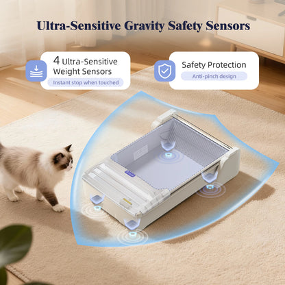 Robotail Fully-Open Smart Self-Cleaning Cat Litter Box