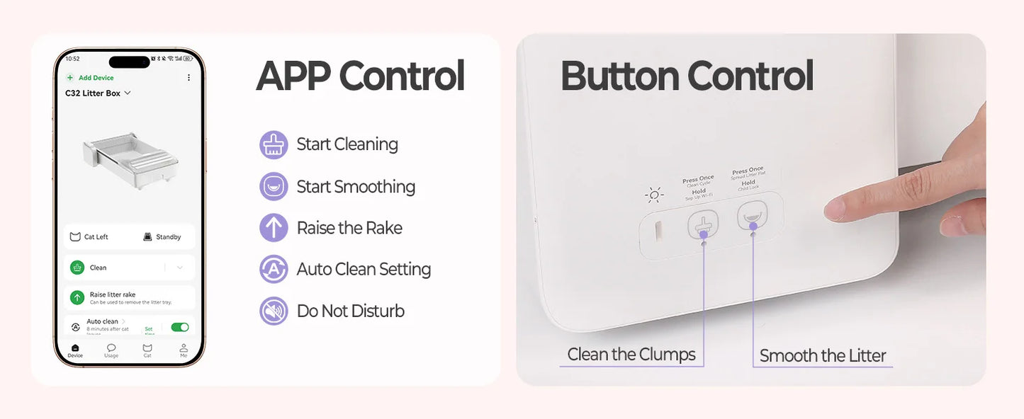 Robotail Fully-Open Smart Self-Cleaning Cat Litter Box