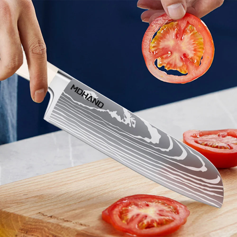 14Pcs Cutlery Kitchen Knife Block Set Sharp Stainless Steel